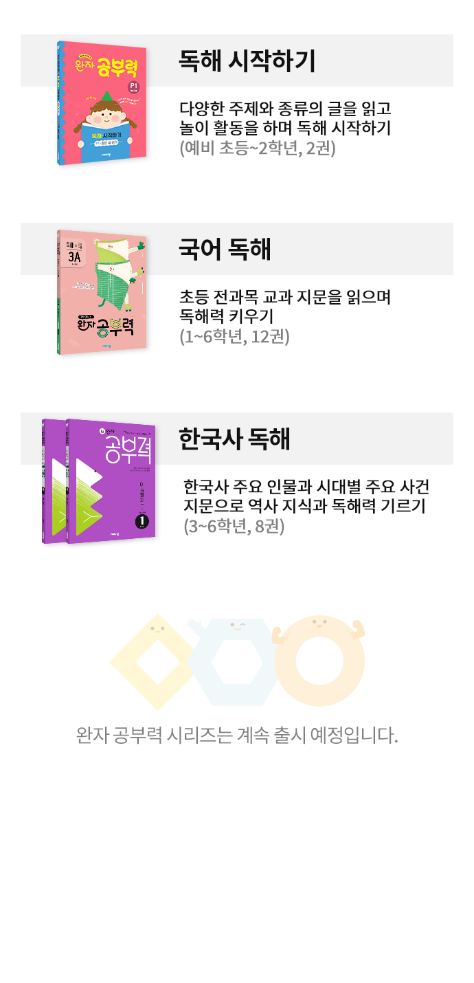 독해력 - 독해 시작하기, 국어 독해, 한국사 독해